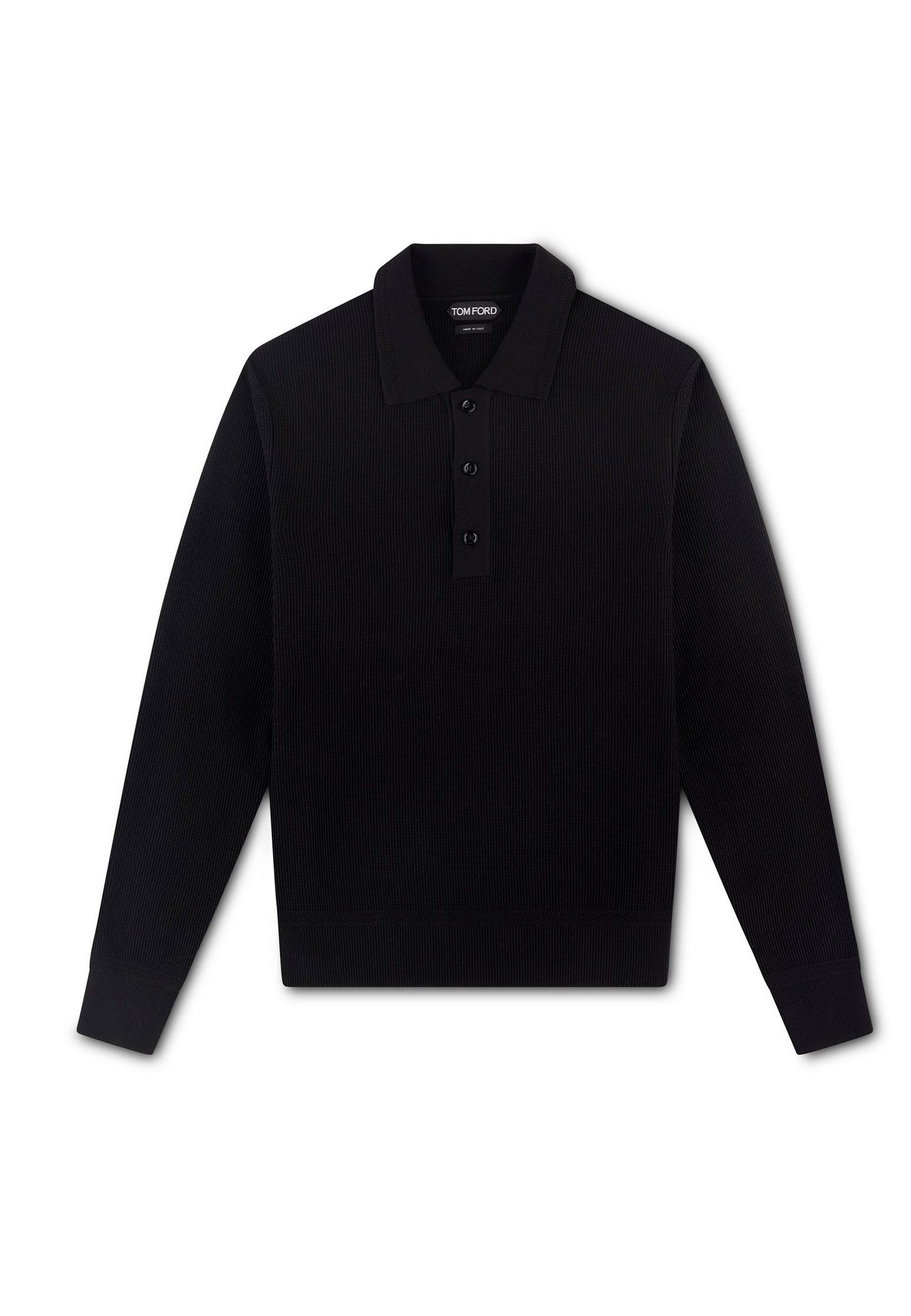 Knitwear polo TOM FORD color: black buy online store of branded clothing  Allure