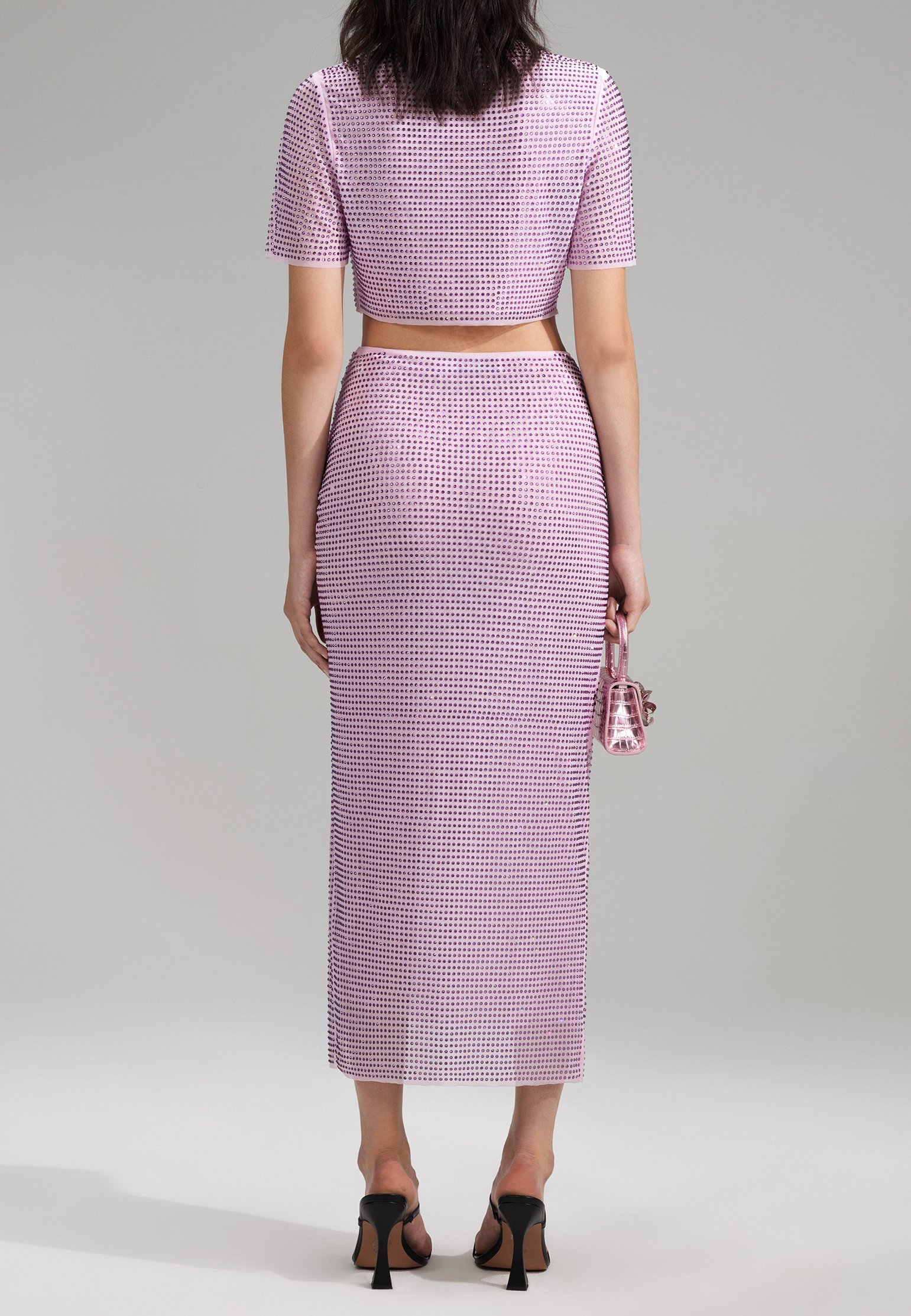 Skirt SELF-PORTRAIT Color: lilac (Code: 2245) in online store Allure