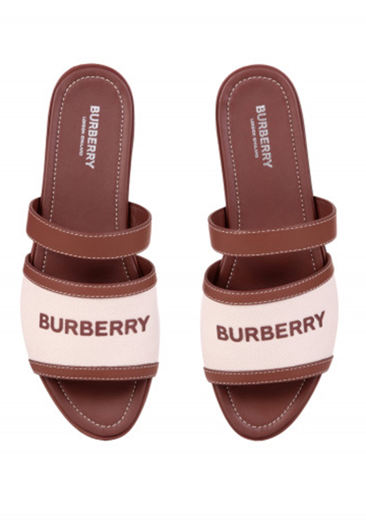 Sandals BURBERRY Color: brown (Code: 946) in online store Allure