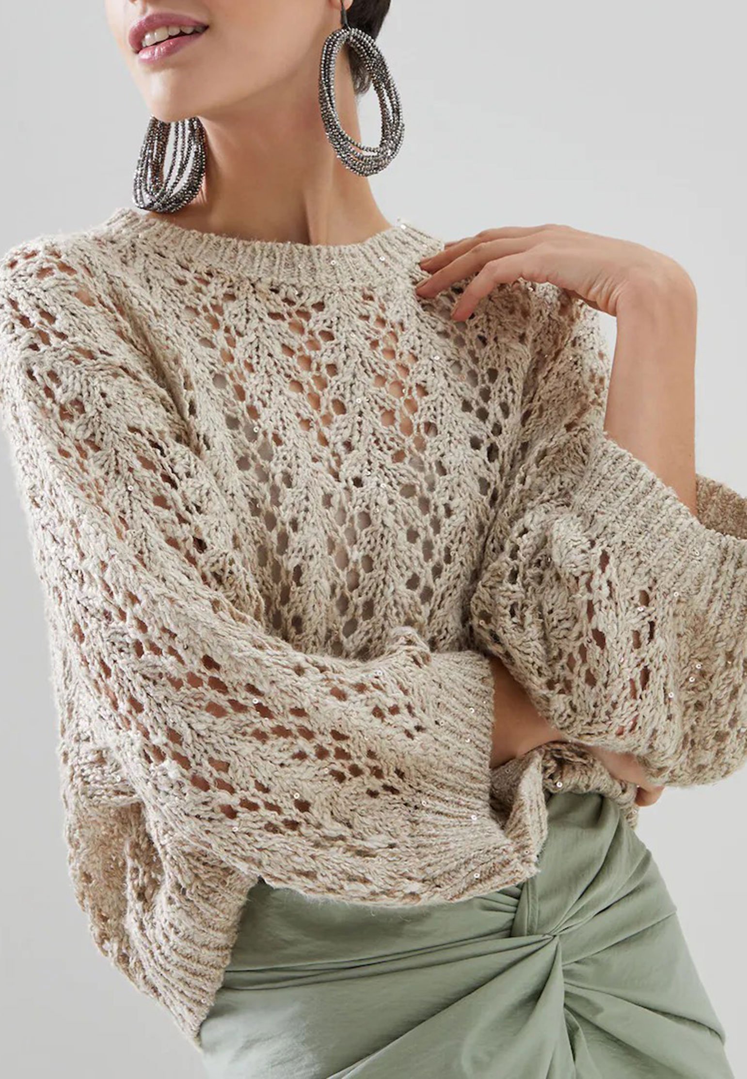 Sweater BRUNELLO CUCINELLI Color: beige (Code: 204) in online store Allure
