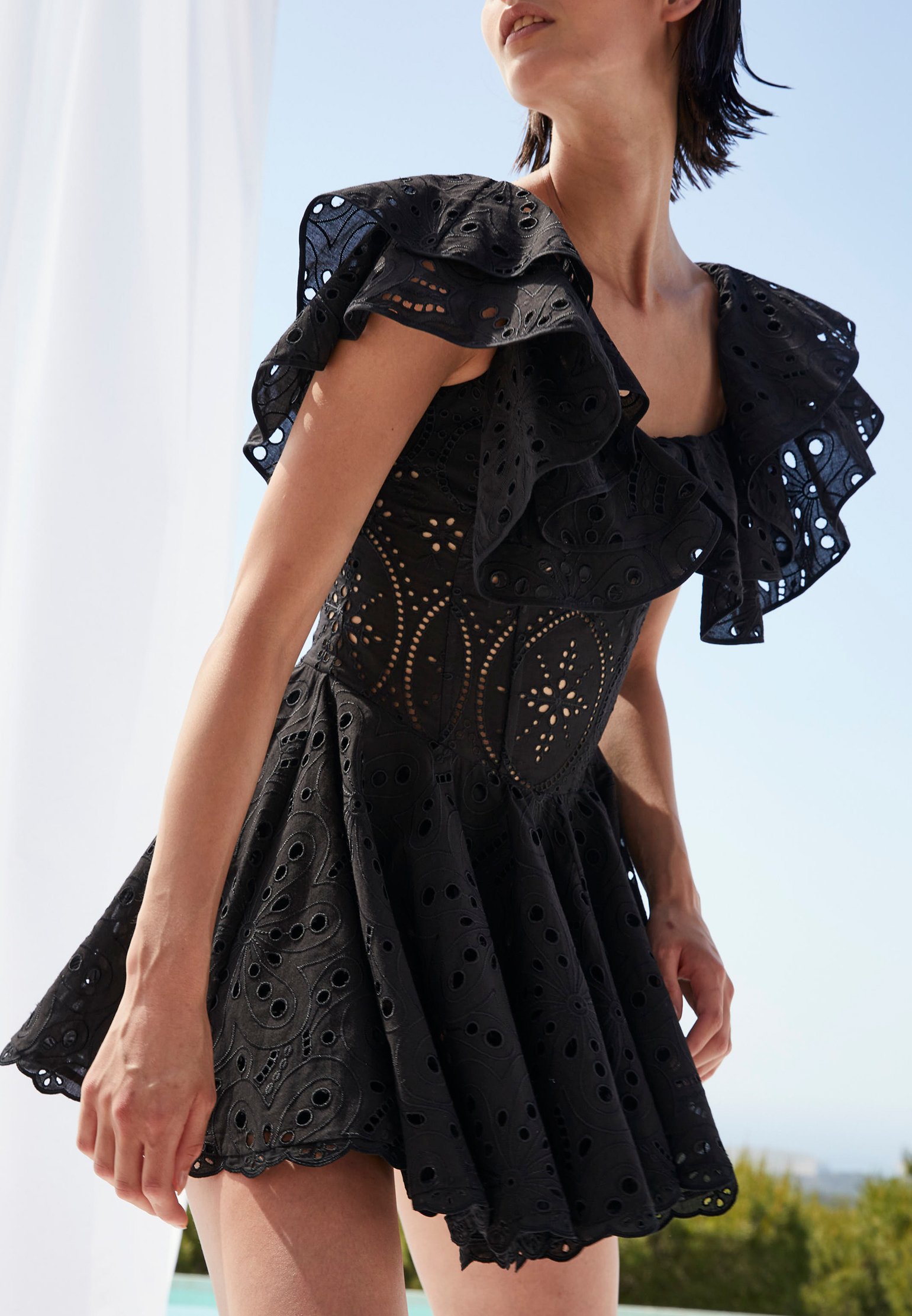 Dress CHARO RUIZ Color: black (Code: 2033) in online store Allure