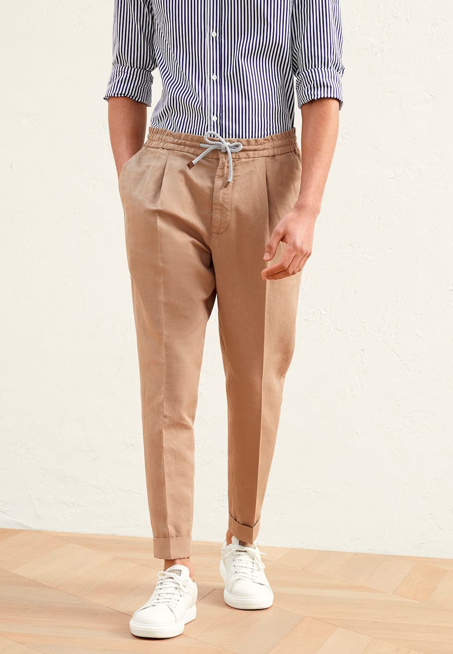 Pantalone BRUNELLO CUCINELLI Color: beige (Code: 1508) in online store Allure