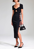 Dress SELF-PORTRAIT Color: black (Code: 1778) - Photo 3