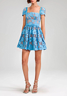 Dress SELF-PORTRAIT Color: blue (Code: 1794) - Photo 3